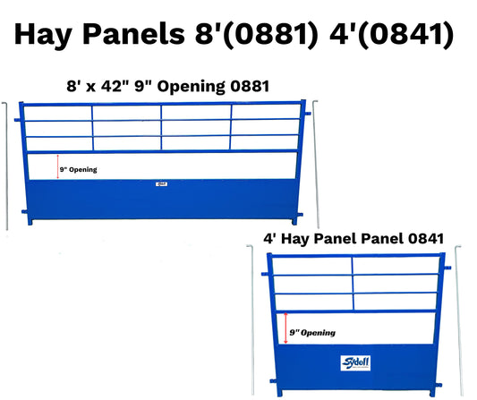 Horned Stock-Friendly Hay Panel – Available in 4′ & 8′ sheep and goat hay feeder for livestock handling and animal flow