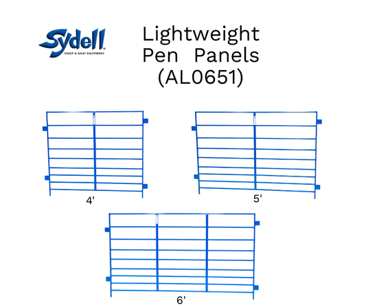 Lightweight Panel for Lambing and Kidding Pens - 40" Tall (4', 5', 6') for Sheep & Goats | Sydell #0651-4 / #0651-5 / #0651-6