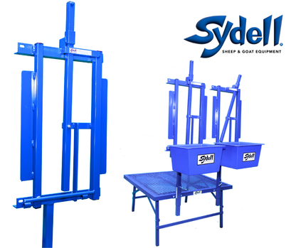Sheep and goat barn system setup designed for safer handling and routine management
