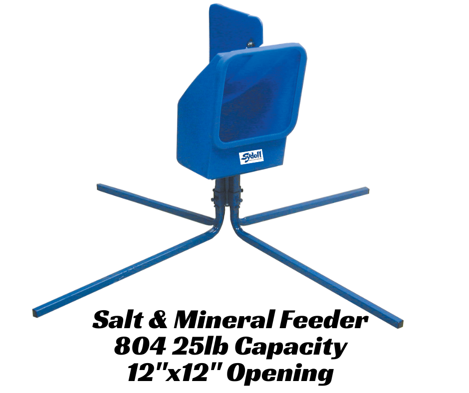 Sydell 25 lb Salt & Mineral Feeder with 4-Leg Base – Sheep, Goat & Small Livestock Mineral Feeder | Item #0804 sheep and goat hay feeder for livesto