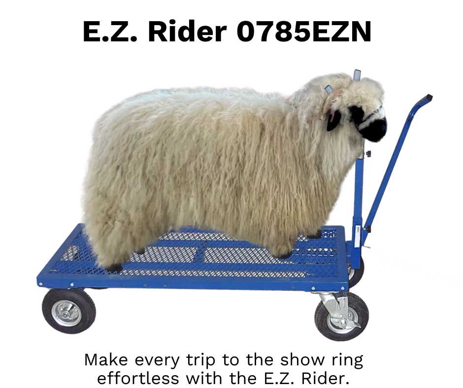 ＜monkey time＞ SHEEP OVER SIZED W/RIDERS E.Z. Rider Wash Cart for Sheep & Goats | Mobile Show Equipment