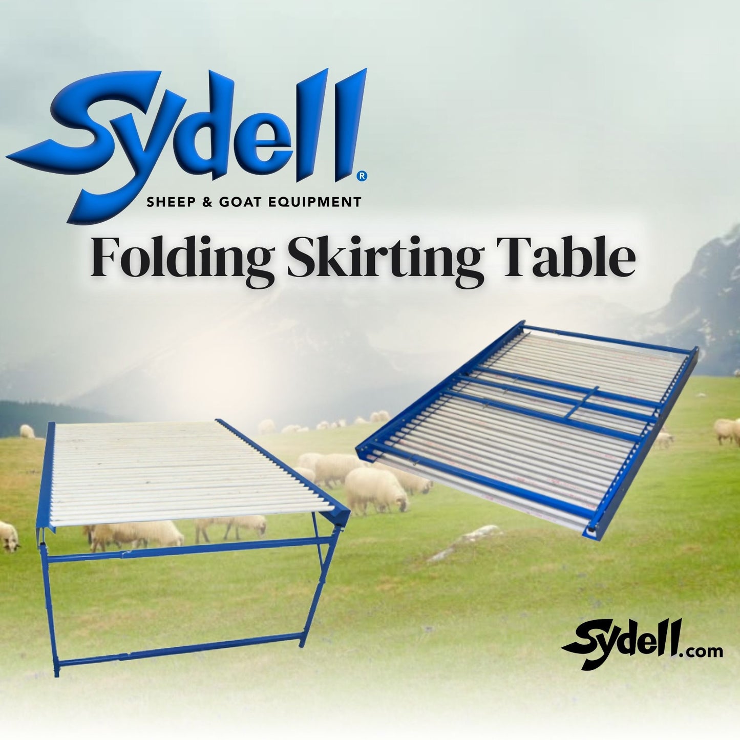 Folding Wool & Fiber Skirting Table for Sheep & Goats | 4' or 5' | Sydell