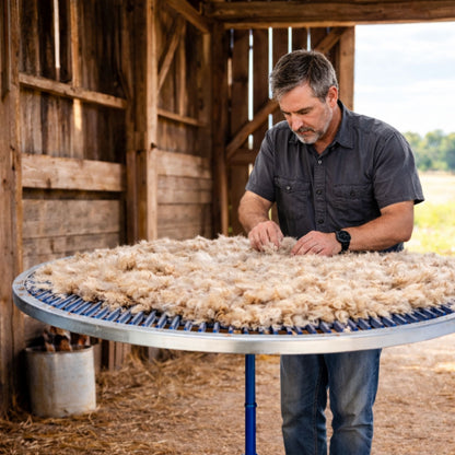 6’ Aluminum Revolving Skirting Table 1034 for Sheep & Goats | Sydell #1034