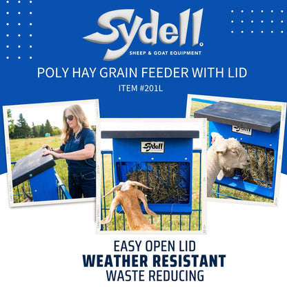 Poly Hay & Grain Feeder for Sheep & Goats | Sydell #0201 / #0202