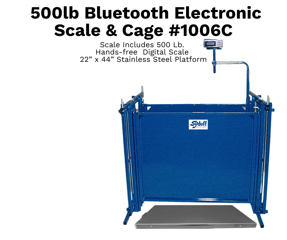 500lb Bluetooth Electronic livestock Scale & Cage 1006C sheep and goat handling equipment for livestock handling and animal flow