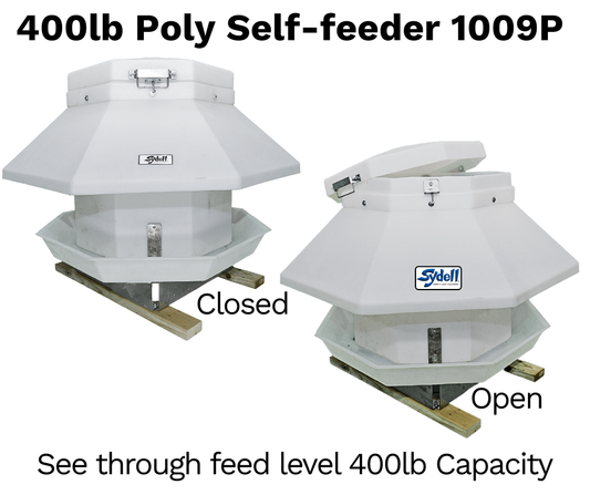 400lb Poly Self Feeder capacity (1009P)