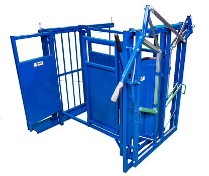 Barn system used for hoof trimming, sorting and controlled livestock movement
