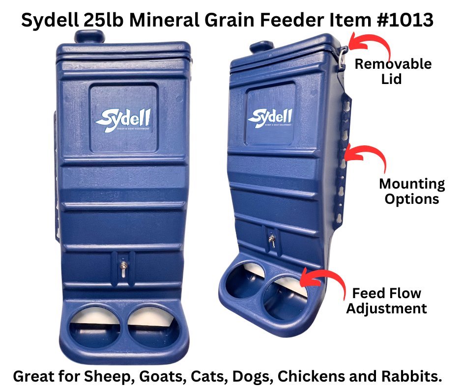 Sydell Blue Mineral & Grain Feeder Item #1013