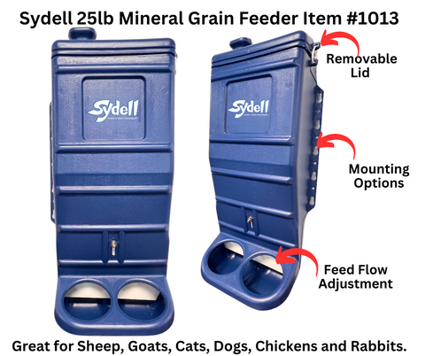 Sydell 25lb. Blue Mineral & Grain Feeder Item #1013