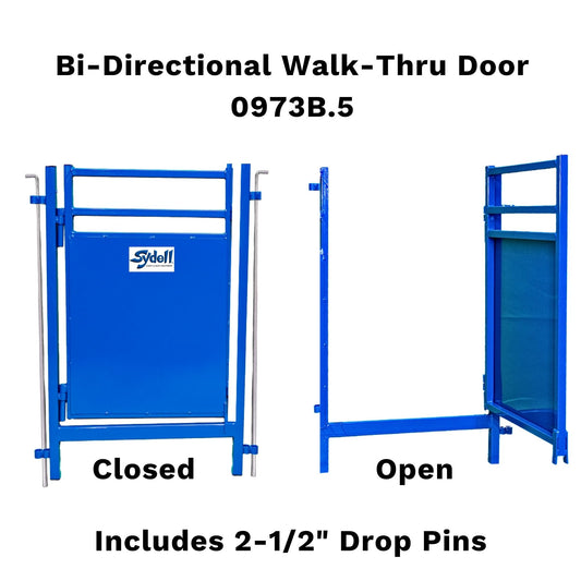 Walk Thru Bi-Directional Alley Gate for Sheep & Goats | Sydell #0973B.5 / #0973B.5-G