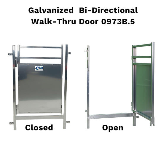 Walk Thru Bi-Directional Alley Gate for Sheep & Goats | Sydell #0973B.5 / #0973B.5-G
