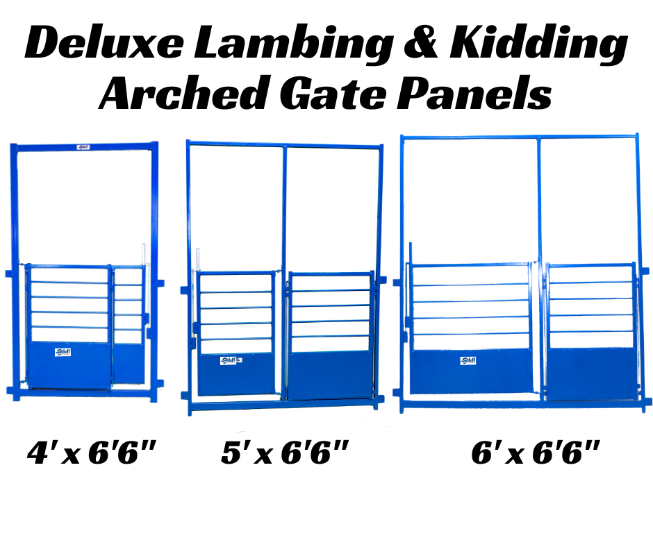 Deluxe Arched Front Gate Panel for Lambing & Kidding Pens | Sydell 0653-AHG sheep and goat lambing pen for livestock handling and animal flow