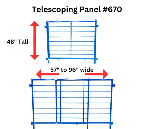 Telescoping Panel 0670 sheep and goat livestock equipment for livestock handling and animal flow