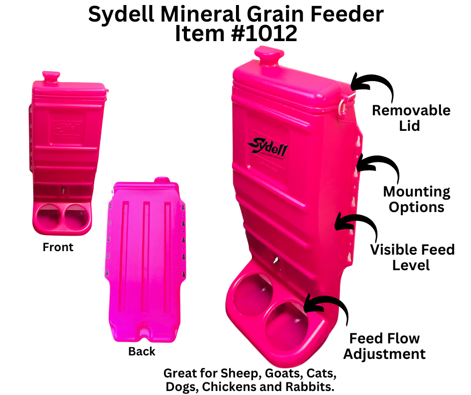 Pink Mineral & Grain Feeder #1012