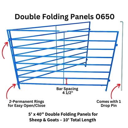 Folding Starter Lambing & Kidding Pen - Wall-Mount for Sheep & Goats | Sydell #0120A / #0120A-G