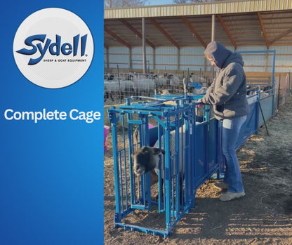 Complete Cage with Auto Headgate for Sheep & Goats | Sydell #0971
