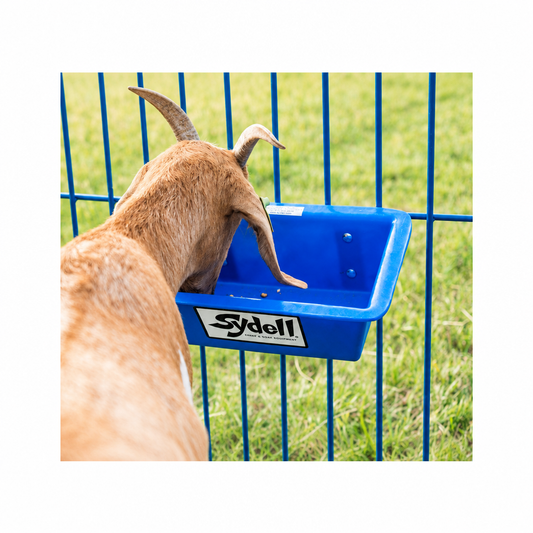 Sydell #1021 Poly Trough Feeder for Goats - Small Ruminant Livestock Feeding Equipment in Outdoor Pen - Made in USA by Sydell