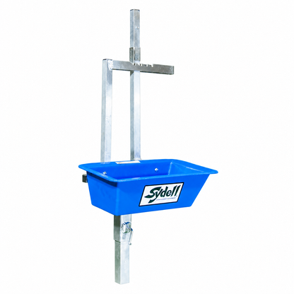 Sydell #1021 Poly Trough Feeder for Sheep and Goats with Steel Mounting Stand - Small Ruminant Feeding Equipment - Made in USA by Sydell