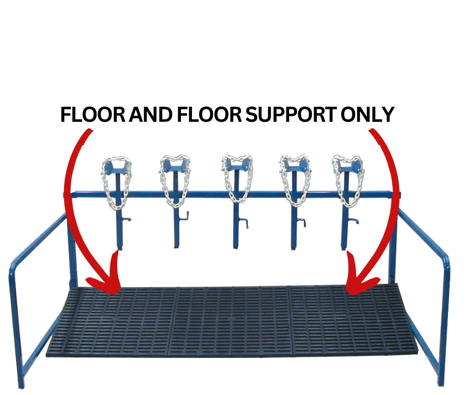 5-Head Show Rail (740-5COMP) sheep and goat livestock grooming stand for livestock handling and animal flow