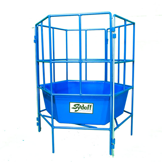 Sydell goat and sheep six sided sectional feeder with poly tub